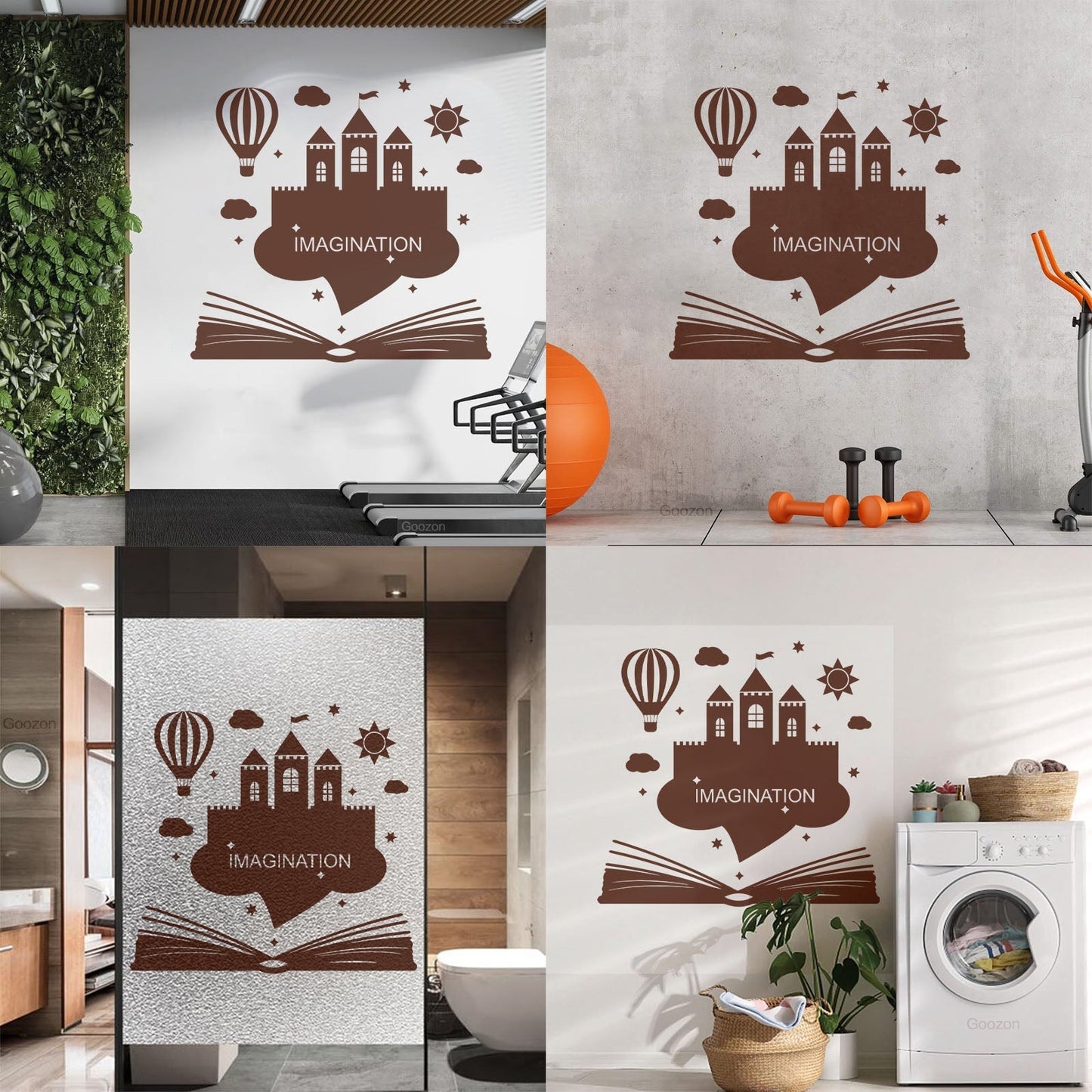 Wall Vinyl Sticker Decor Imagination Kids Book Fantasy Castle Removable Without Leaving Glue