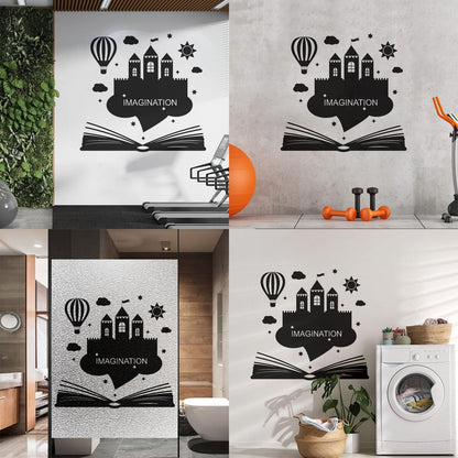 Wall Vinyl Sticker Decor Imagination Kids Book Fantasy Castle Removable Without Leaving Glue