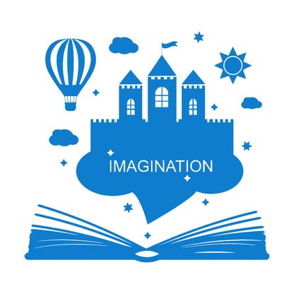 Wall Vinyl Sticker Decor Imagination Kids Book Fantasy Castle Removable Without Leaving Glue