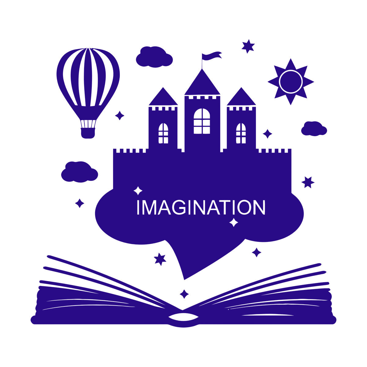 Wall Vinyl Sticker Decor Imagination Kids Book Fantasy Castle Removable Without Leaving Glue