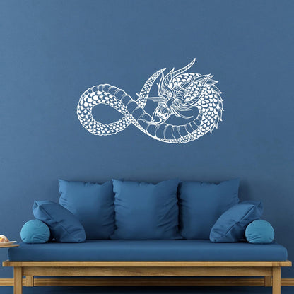 Fine Carving Stickers Japanese Dragon Fantasy Asian Style Self Adhesive