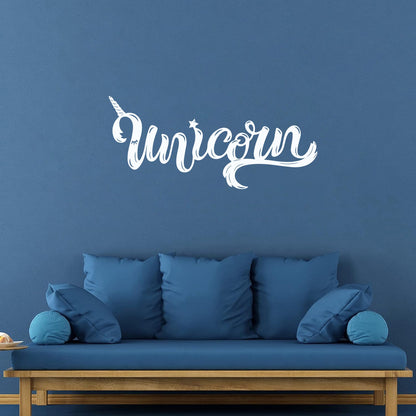 Vinyl Art Sticker Lettering Words Unicorn Fantasy Equipped With Transfer Film Kit