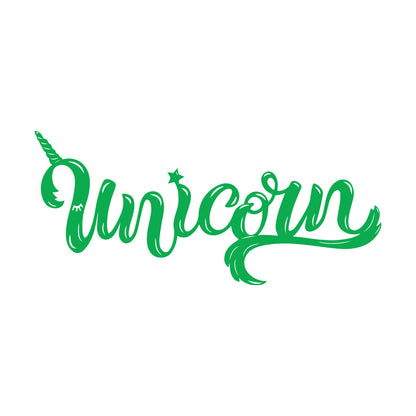 Vinyl Art Sticker Lettering Words Unicorn Fantasy Equipped With Transfer Film Kit