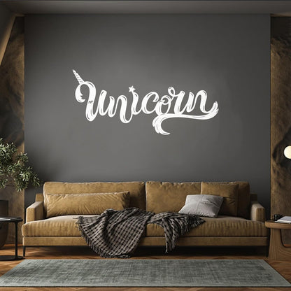 Vinyl Art Sticker Lettering Words Unicorn Fantasy Equipped With Transfer Film Kit