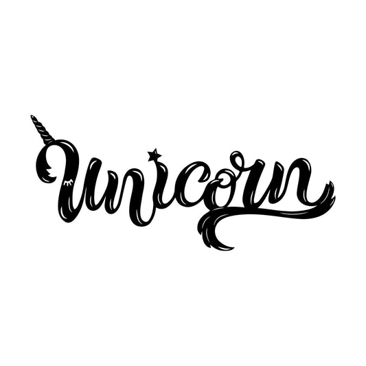 Vinyl Art Sticker Lettering Words Unicorn Fantasy Equipped With Transfer Film Kit