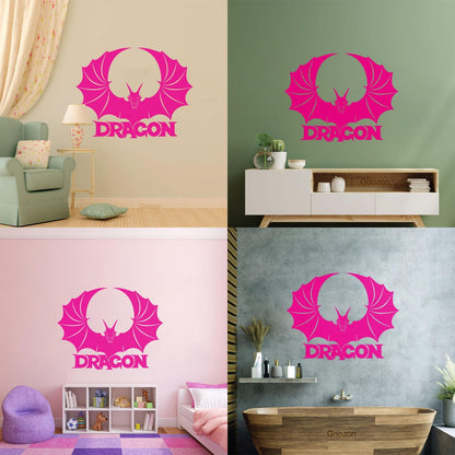 Logo Fantasy Dragon Children'S Ation Lettering Decals Art Mural Painting