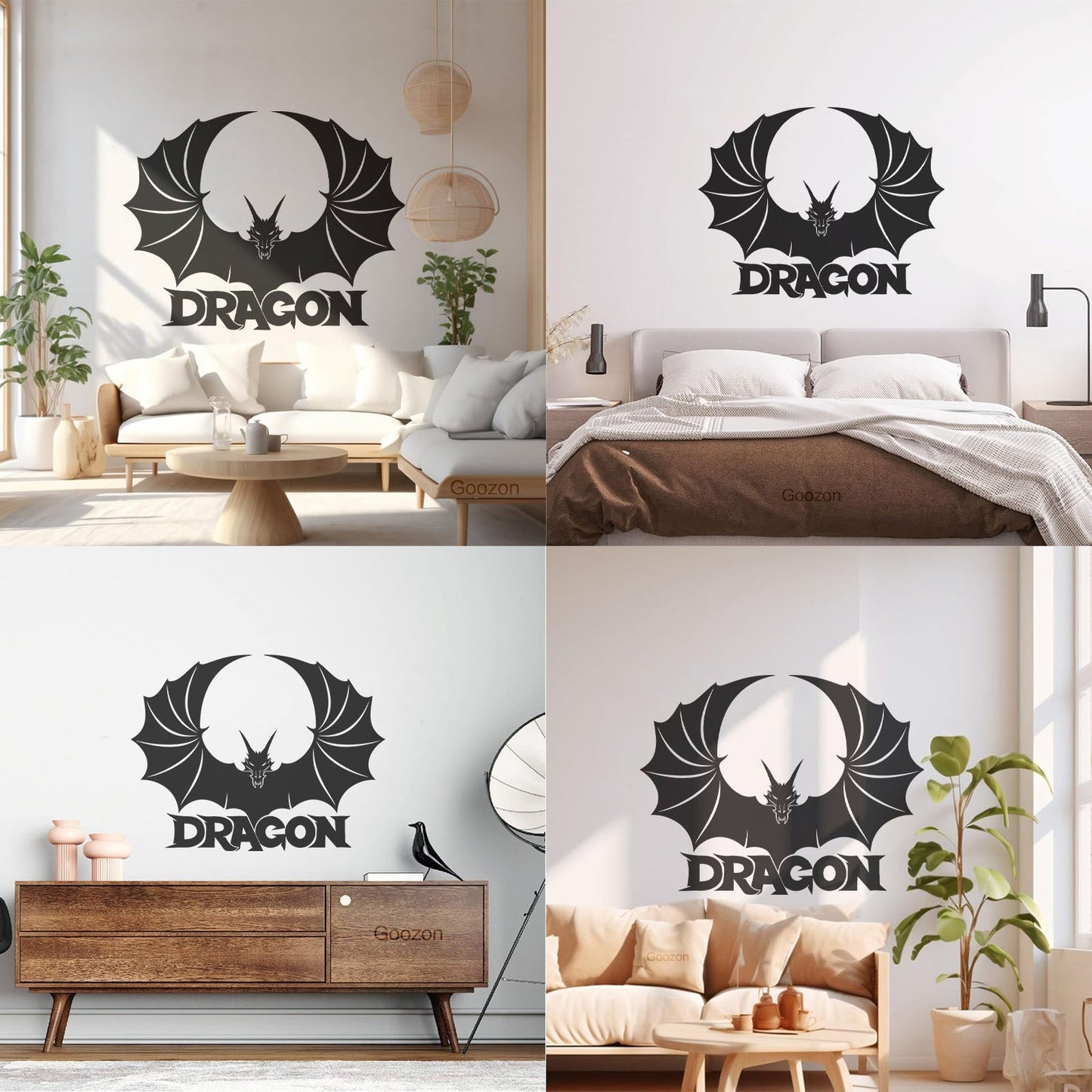 Logo Fantasy Dragon Children'S Ation Lettering Decals Art Mural Painting