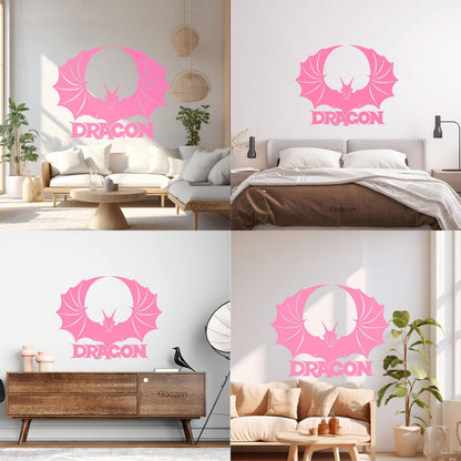 Logo Fantasy Dragon Children'S Ation Lettering Decals Art Mural Painting