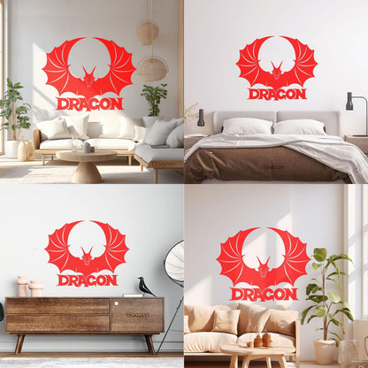 Logo Fantasy Dragon Children'S Ation Lettering Decals Art Mural Painting