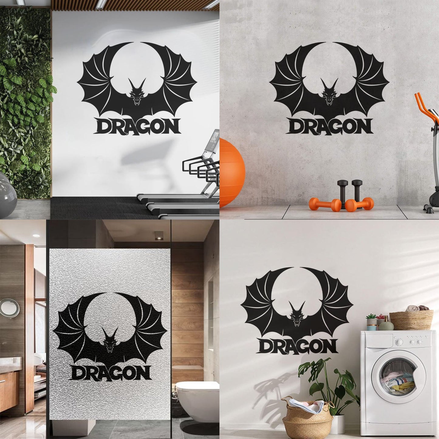 Logo Fantasy Dragon Children'S Ation Lettering Decals Art Mural Painting