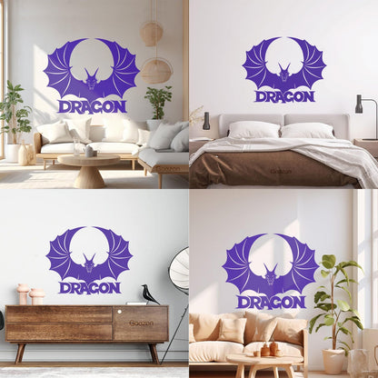 Logo Fantasy Dragon Children'S Ation Lettering Decals Art Mural Painting