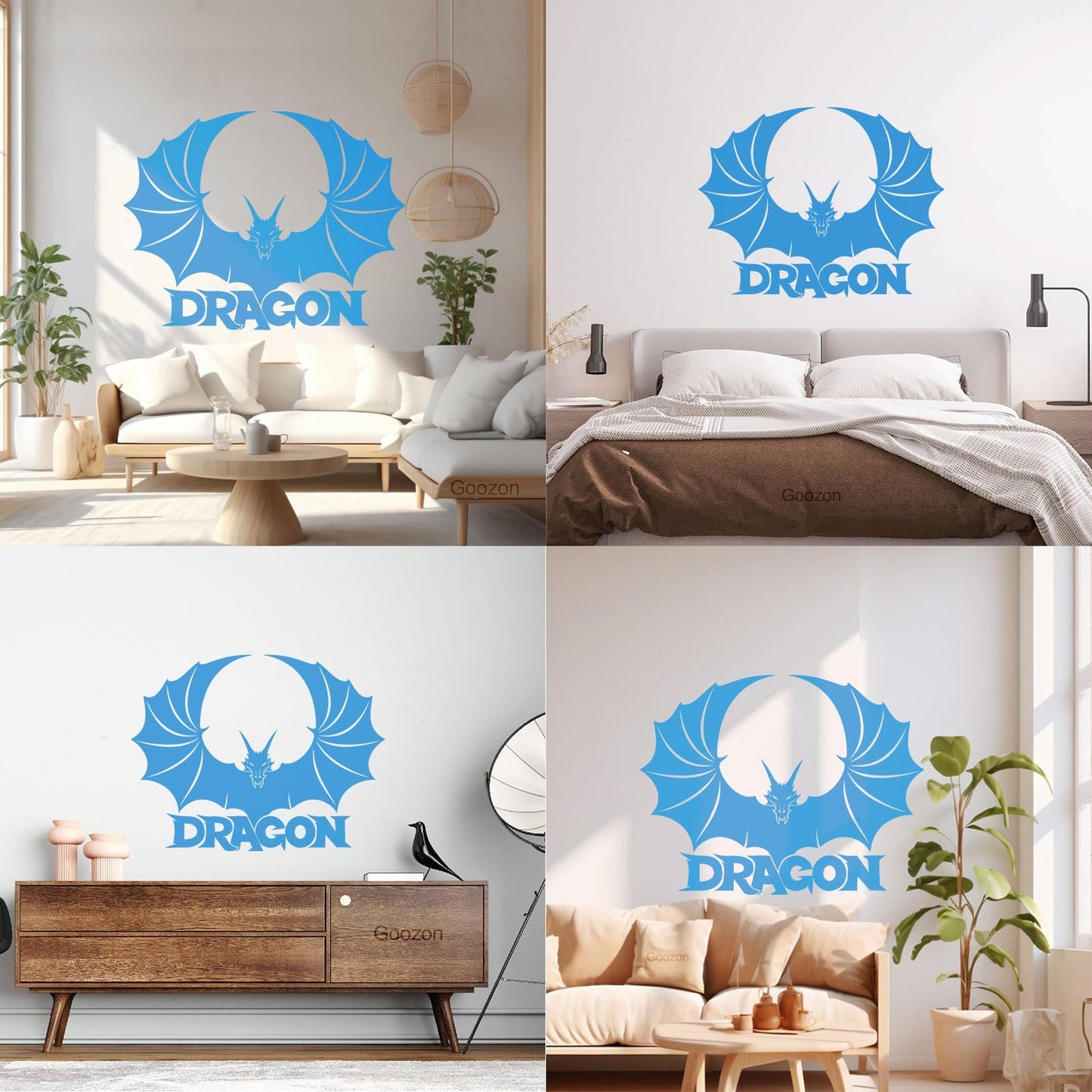Logo Fantasy Dragon Children'S Ation Lettering Decals Art Mural Painting