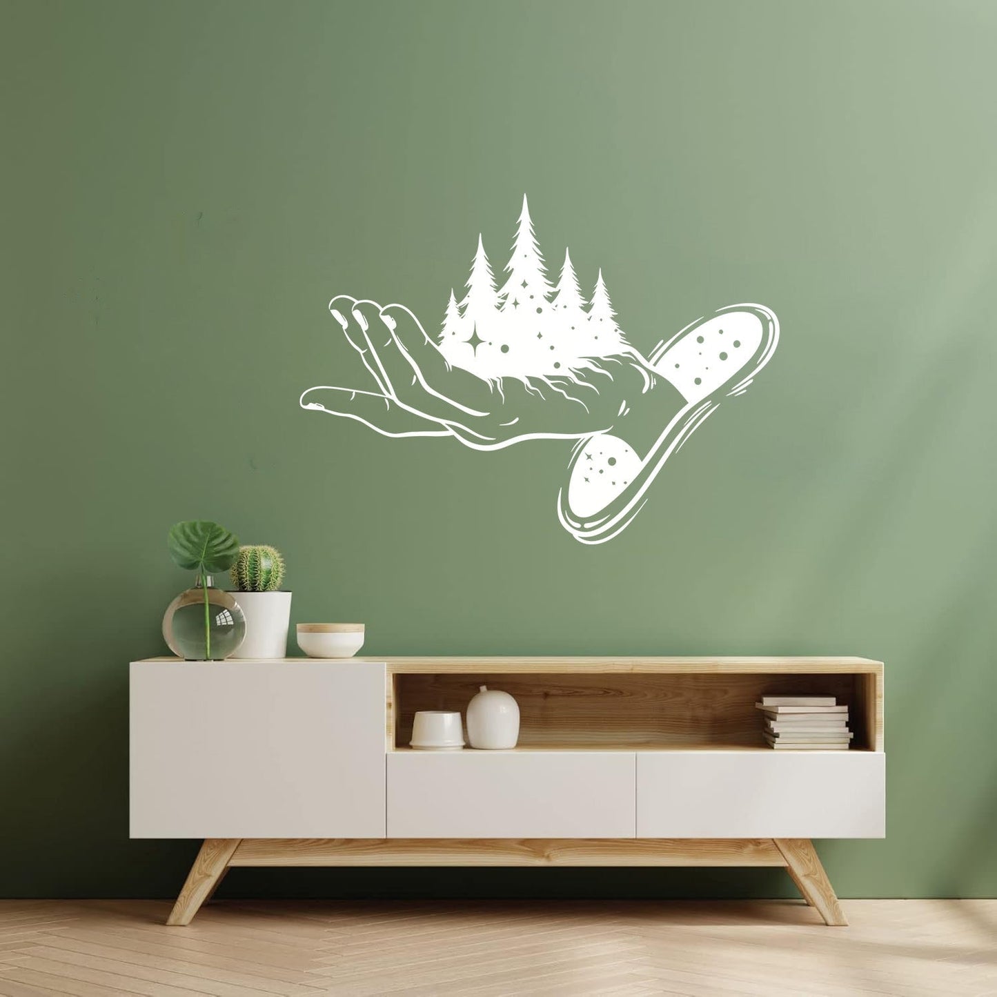 Wall Decals Pvc Magic Hand Fairy Tale Stars Forest Fantasy Multiple Size Options