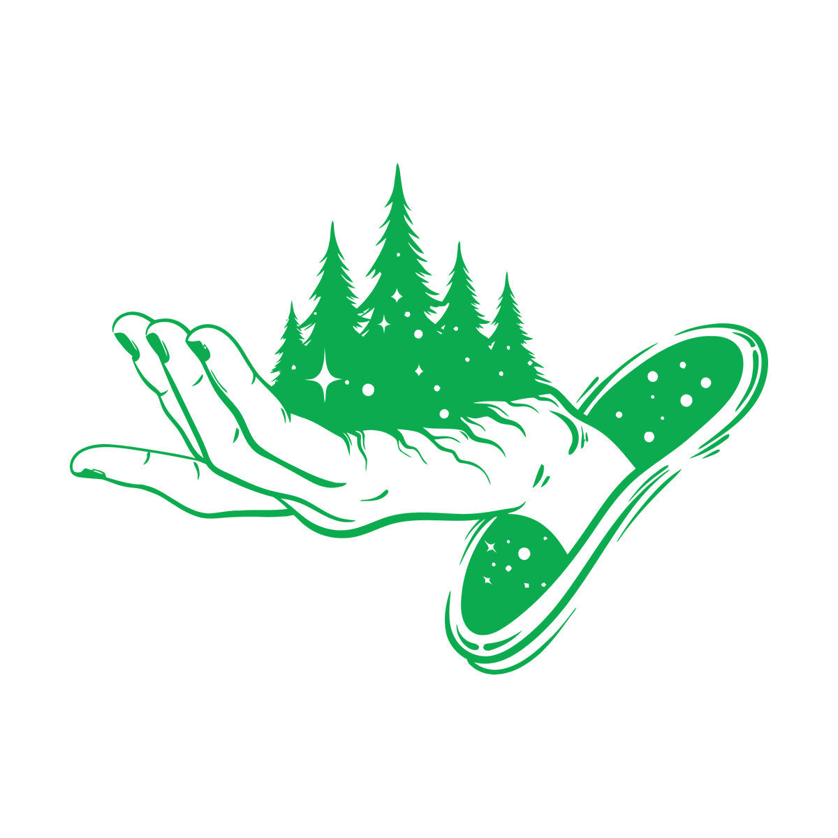 Wall Decals Pvc Magic Hand Fairy Tale Stars Forest Fantasy Multiple Size Options