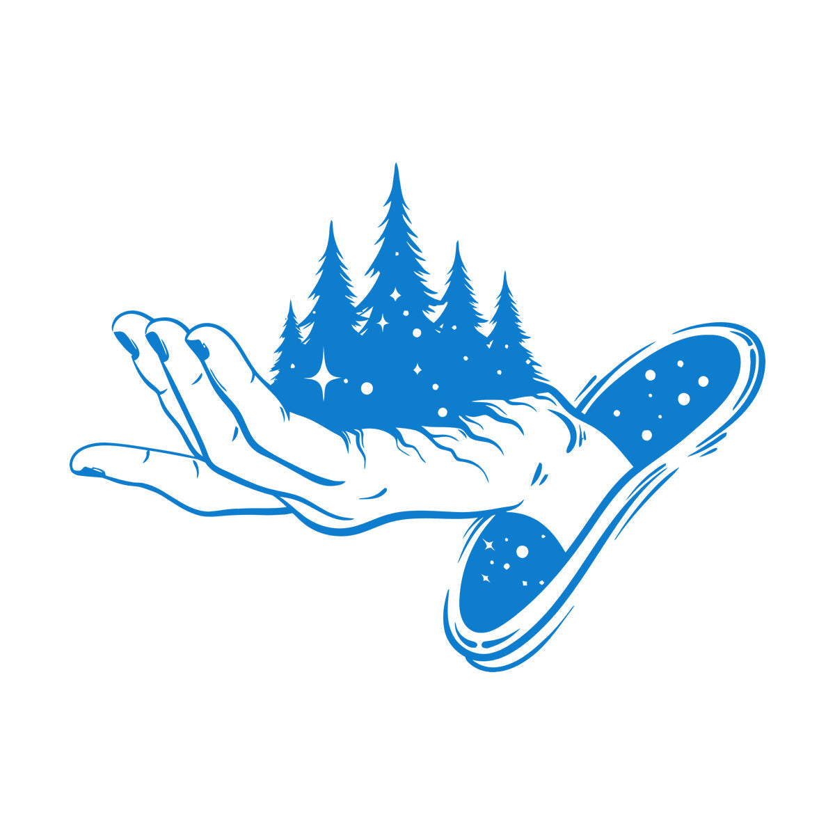 Wall Decals Pvc Magic Hand Fairy Tale Stars Forest Fantasy Multiple Size Options