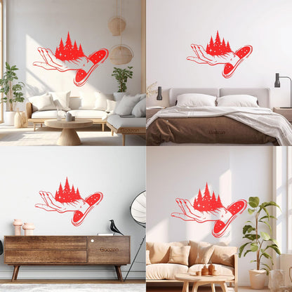 Wall Decals Pvc Magic Hand Fairy Tale Stars Forest Fantasy Multiple Size Options