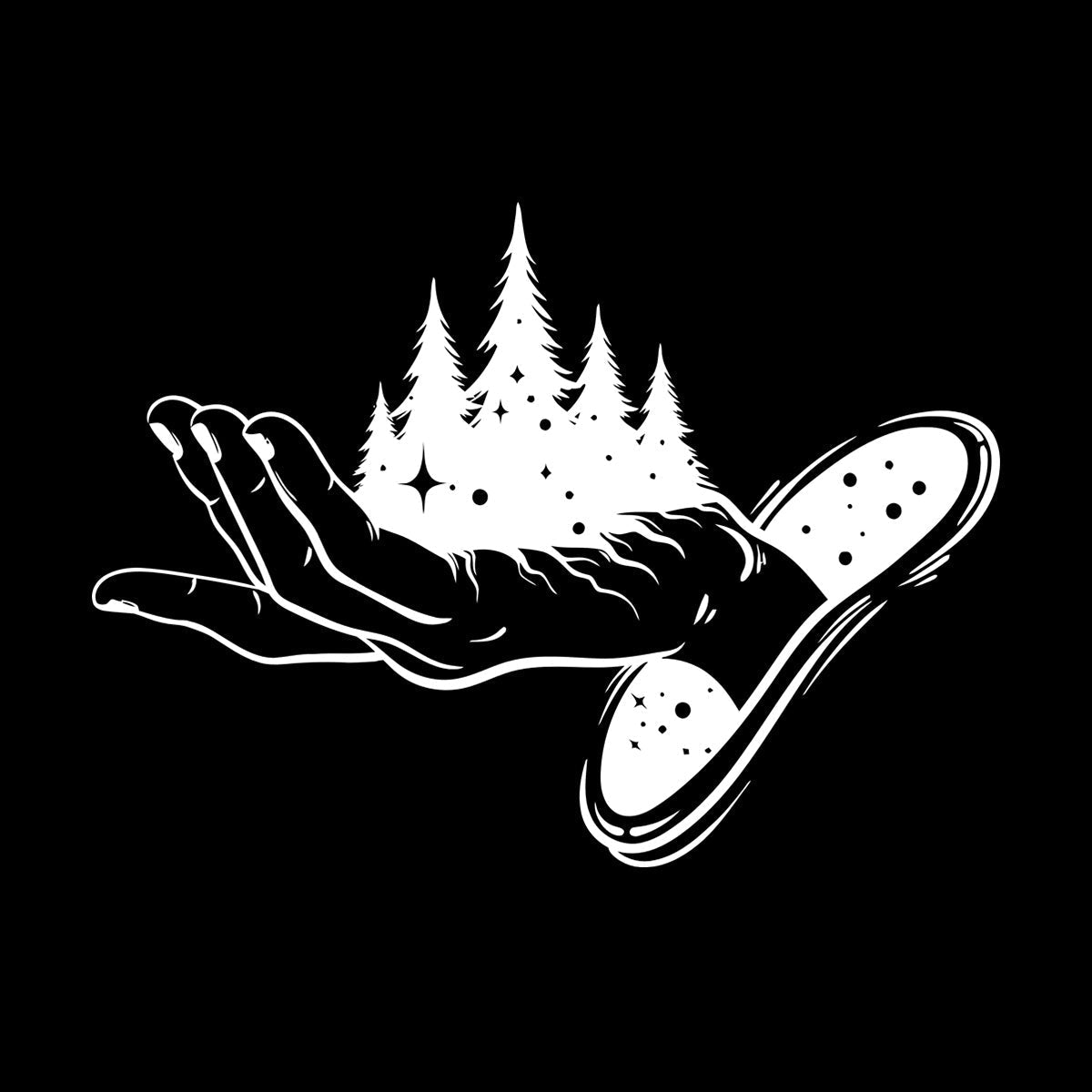 Wall Decals Pvc Magic Hand Fairy Tale Stars Forest Fantasy Multiple Size Options