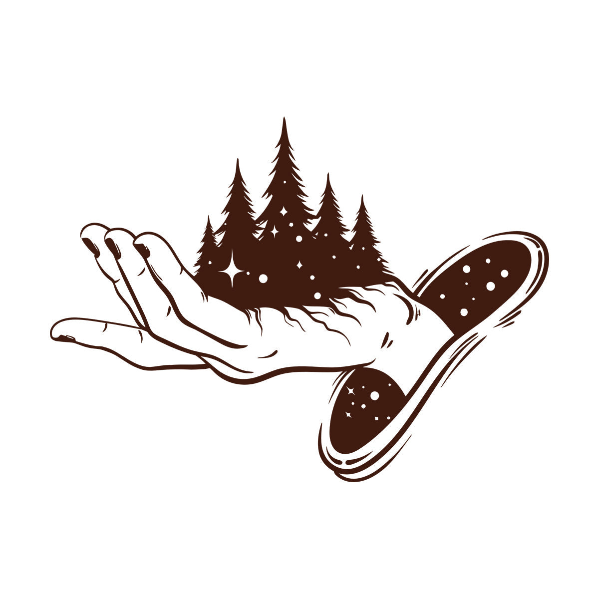 Wall Decals Pvc Magic Hand Fairy Tale Stars Forest Fantasy Multiple Size Options