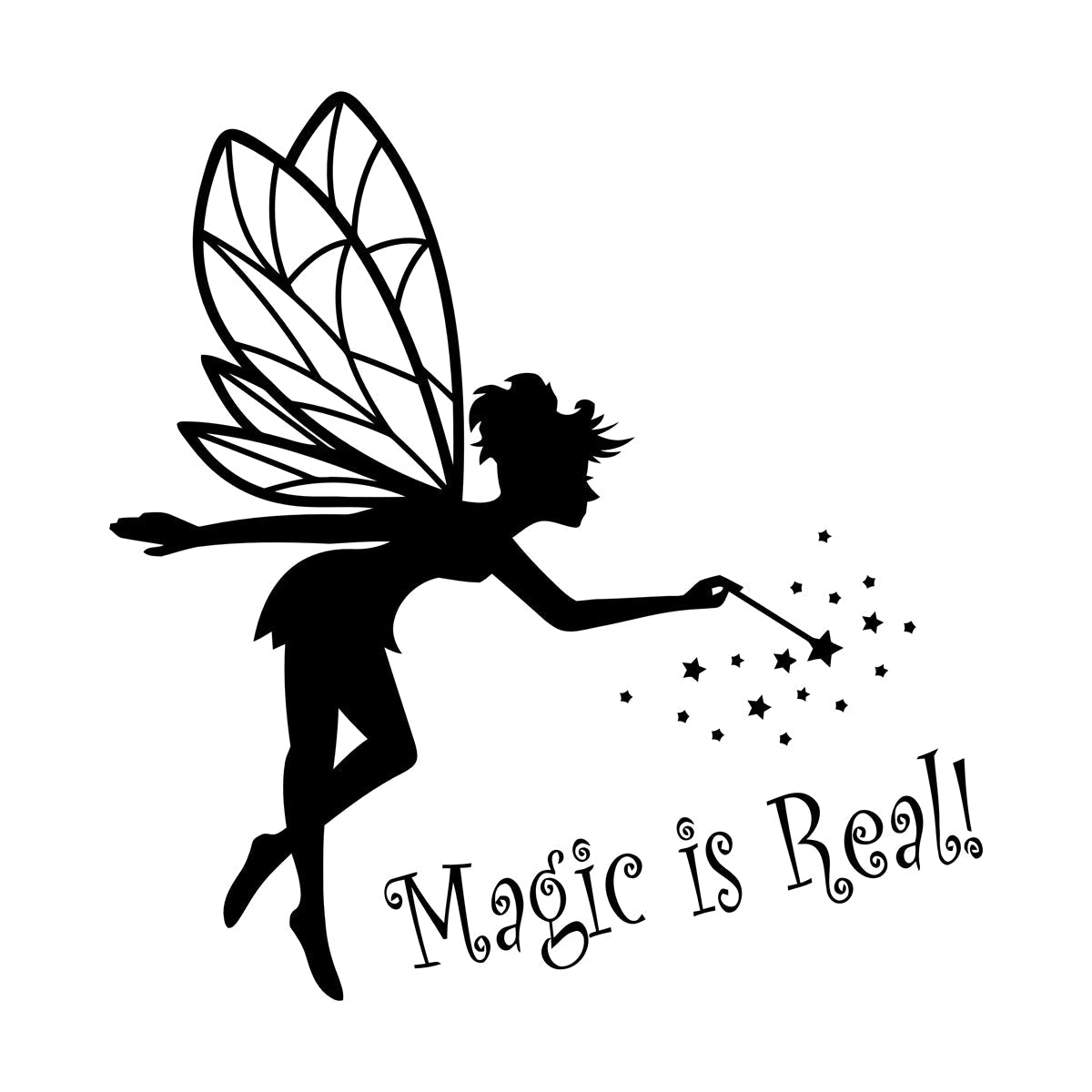 Lettering Stickers Magic Is Real Baby D¹Ècor Fairy Tale Fantasy Magic Wand Waterproof
