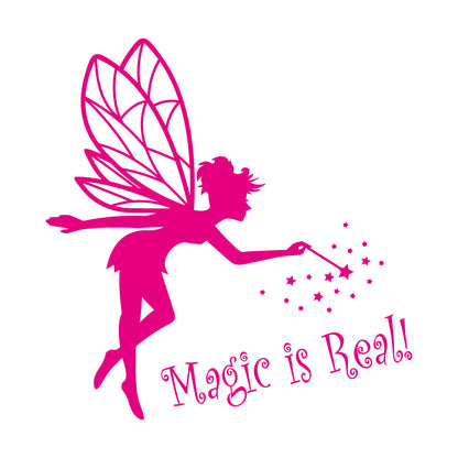 Lettering Stickers Magic Is Real Baby D¹Ècor Fairy Tale Fantasy Magic Wand Waterproof