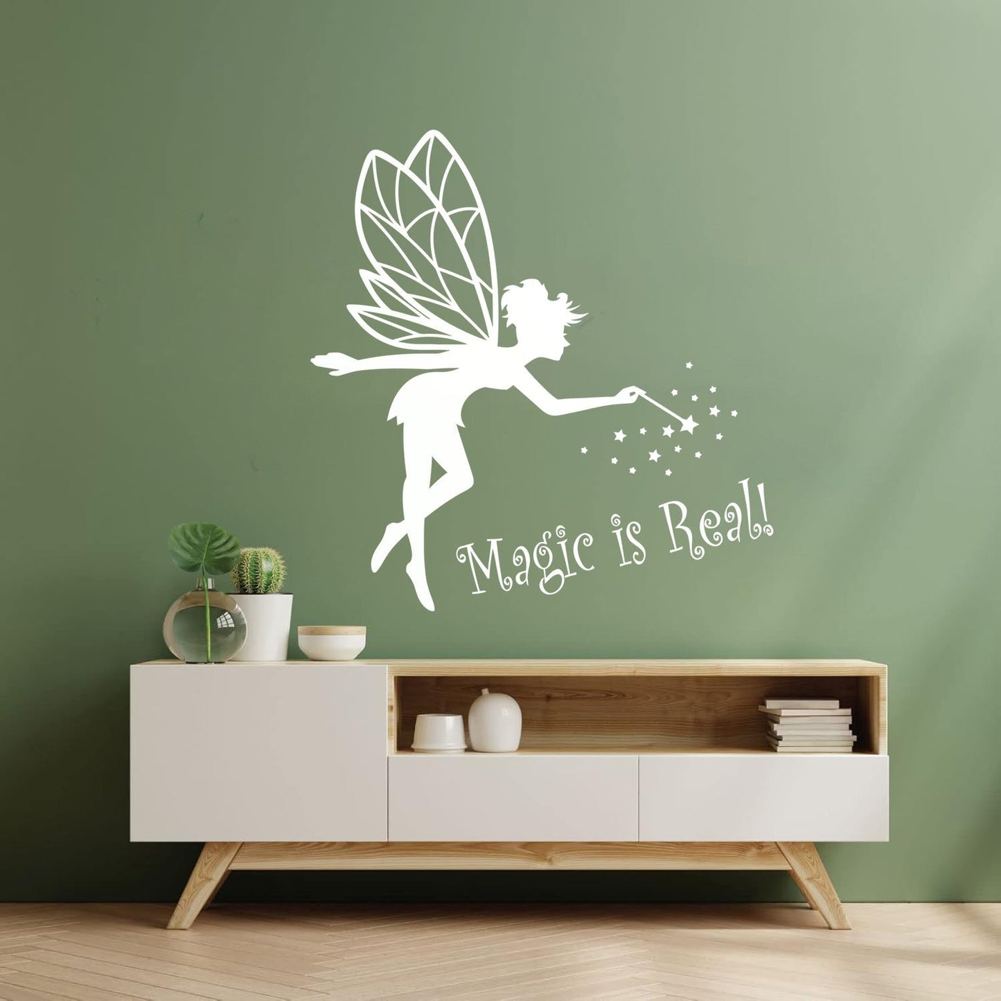 Lettering Stickers Magic Is Real Baby D¹Ècor Fairy Tale Fantasy Magic Wand Waterproof