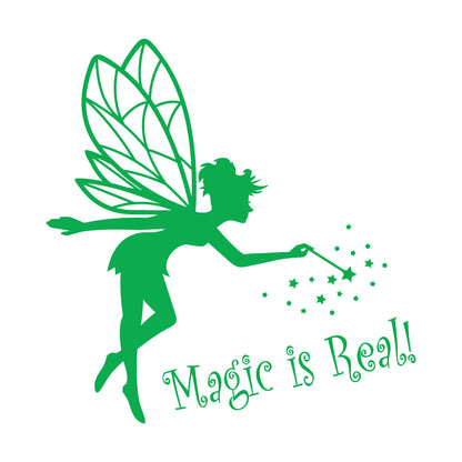 Lettering Stickers Magic Is Real Baby D¹Ècor Fairy Tale Fantasy Magic Wand Waterproof