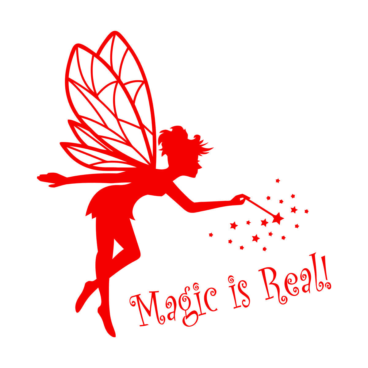Lettering Stickers Magic Is Real Baby D¹Ècor Fairy Tale Fantasy Magic Wand Waterproof