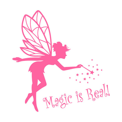 Lettering Stickers Magic Is Real Baby D¹Ècor Fairy Tale Fantasy Magic Wand Waterproof
