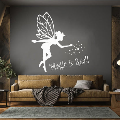 Lettering Stickers Magic Is Real Baby D¹Ècor Fairy Tale Fantasy Magic Wand Waterproof
