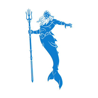 Wall Decals Paster Paper Poseidon God Fantasy Marine Nautical Trident It Won'T Fall Off