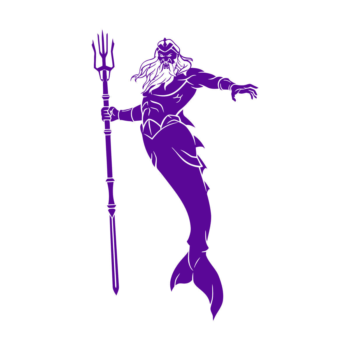 Wall Decals Paster Paper Poseidon God Fantasy Marine Nautical Trident It Won'T Fall Off