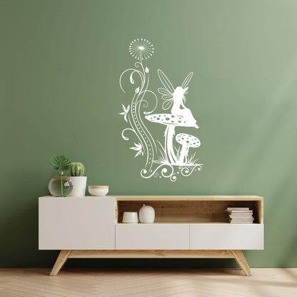 Vinyl Wall Stickers Mushroom Fairy Tale Nursery Fantasy Personalized Customization