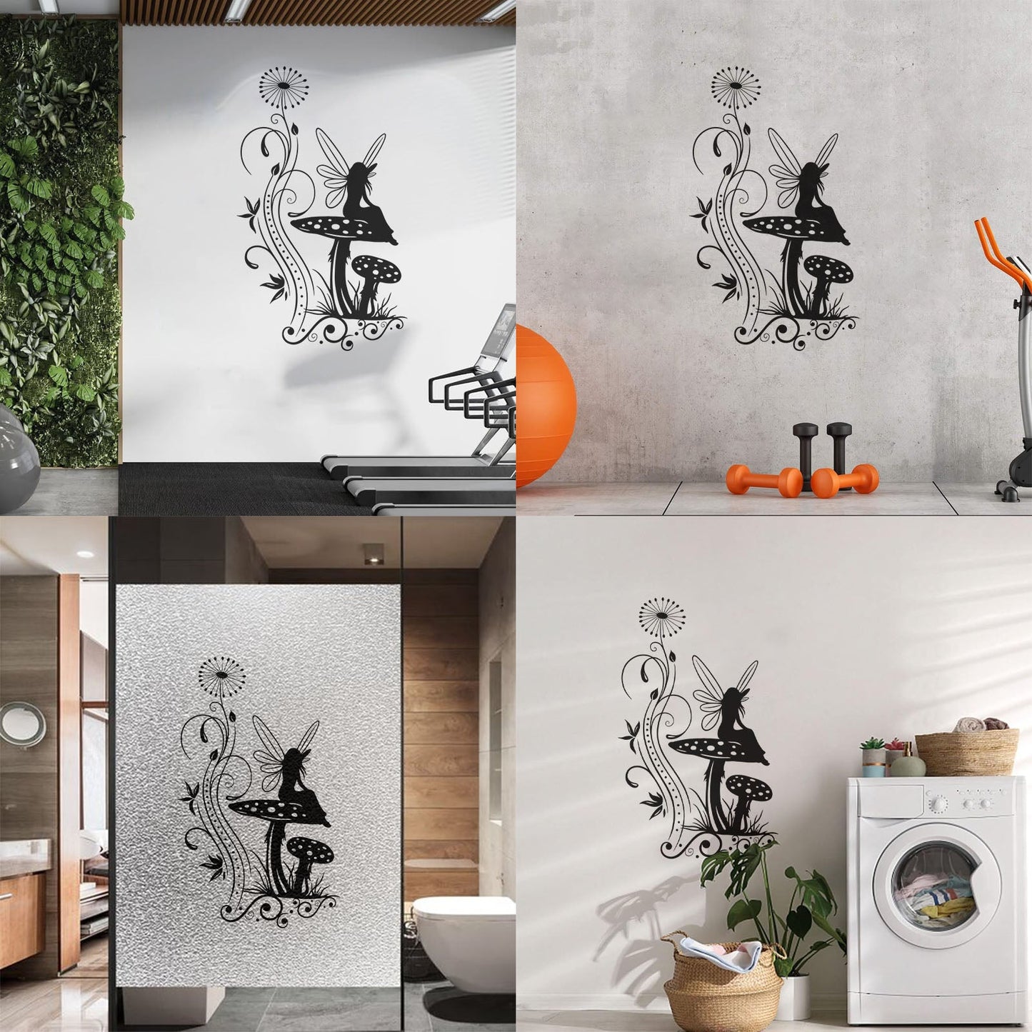 Vinyl Wall Stickers Mushroom Fairy Tale Nursery Fantasy Personalized Customization