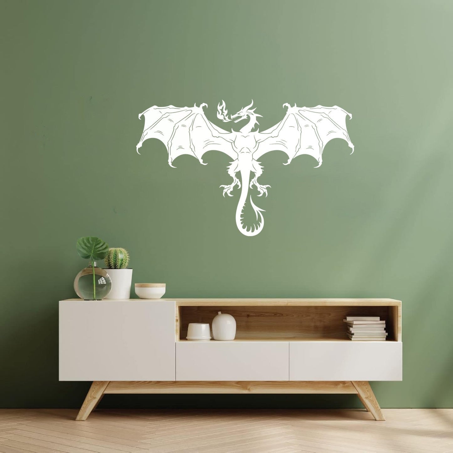Vinyl Wall Decals Myth Beast Fantasy Flying Fire Dragon Art Decoration