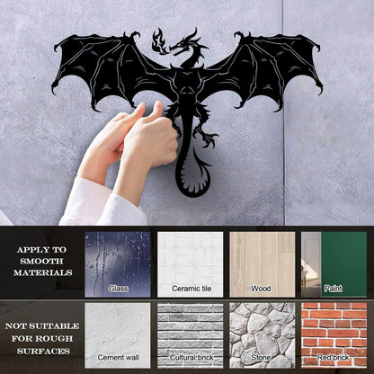 Vinyl Wall Decals Myth Beast Fantasy Flying Fire Dragon Art Decoration