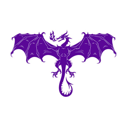 Vinyl Wall Decals Myth Beast Fantasy Flying Fire Dragon Art Decoration