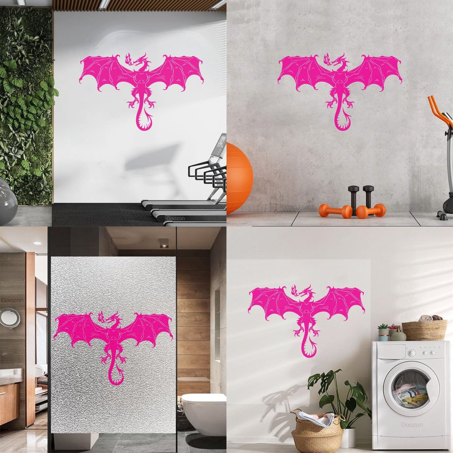 Vinyl Wall Decals Myth Beast Fantasy Flying Fire Dragon Art Decoration