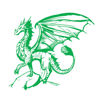 Myth Dragon Fantasy Monster Animal Sketch Engraving Decals Wall Beautification