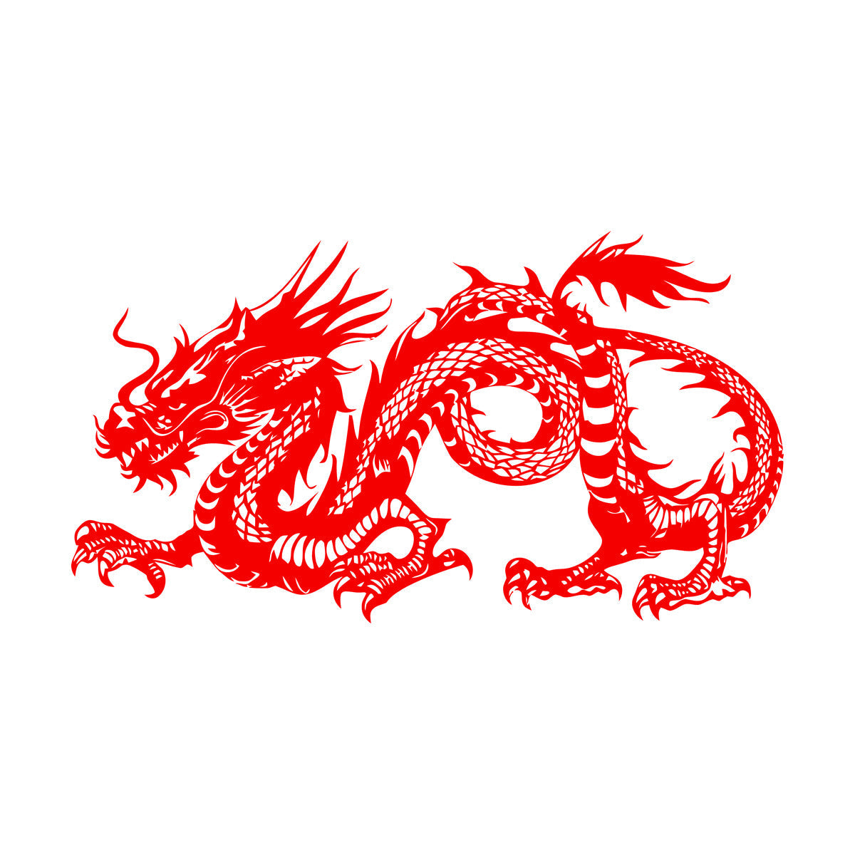 Mural And Wall Vinyl Decal Mythological Fantasy Oriental Chinese Dragon Car Body Decoration