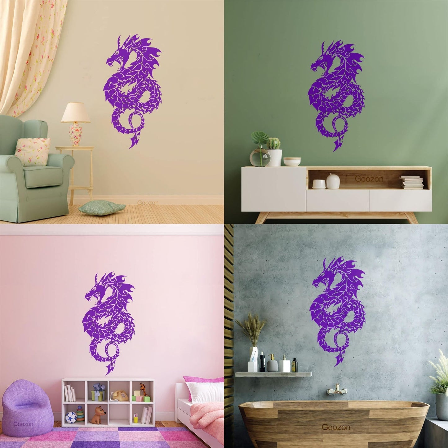Wall Stickers Paster Paper Mythology Fantasy Monster Dragon Boy Room Window Decals