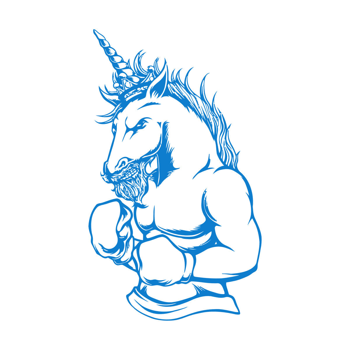 Fine Carving Stickers Myth Unicorn Fantasy Sport Club Boxing Gymnastics Store Decoration