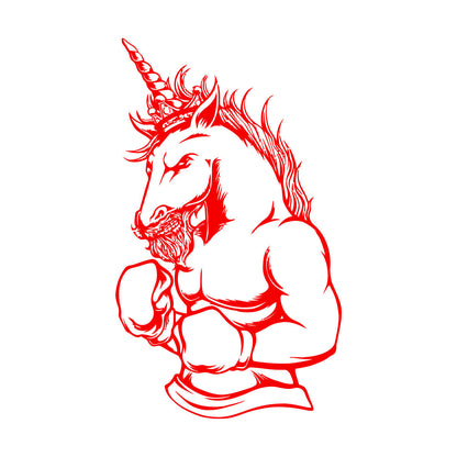Fine Carving Stickers Myth Unicorn Fantasy Sport Club Boxing Gymnastics Store Decoration