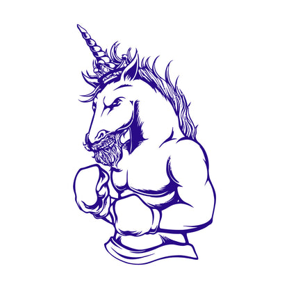 Fine Carving Stickers Myth Unicorn Fantasy Sport Club Boxing Gymnastics Store Decoration