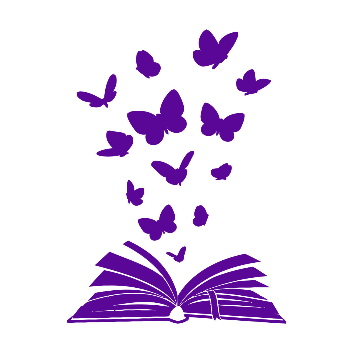 Open Book Of Fairy Tales Fantasy Butterflies Fine Carving Decals Removable Without Leaving Glue