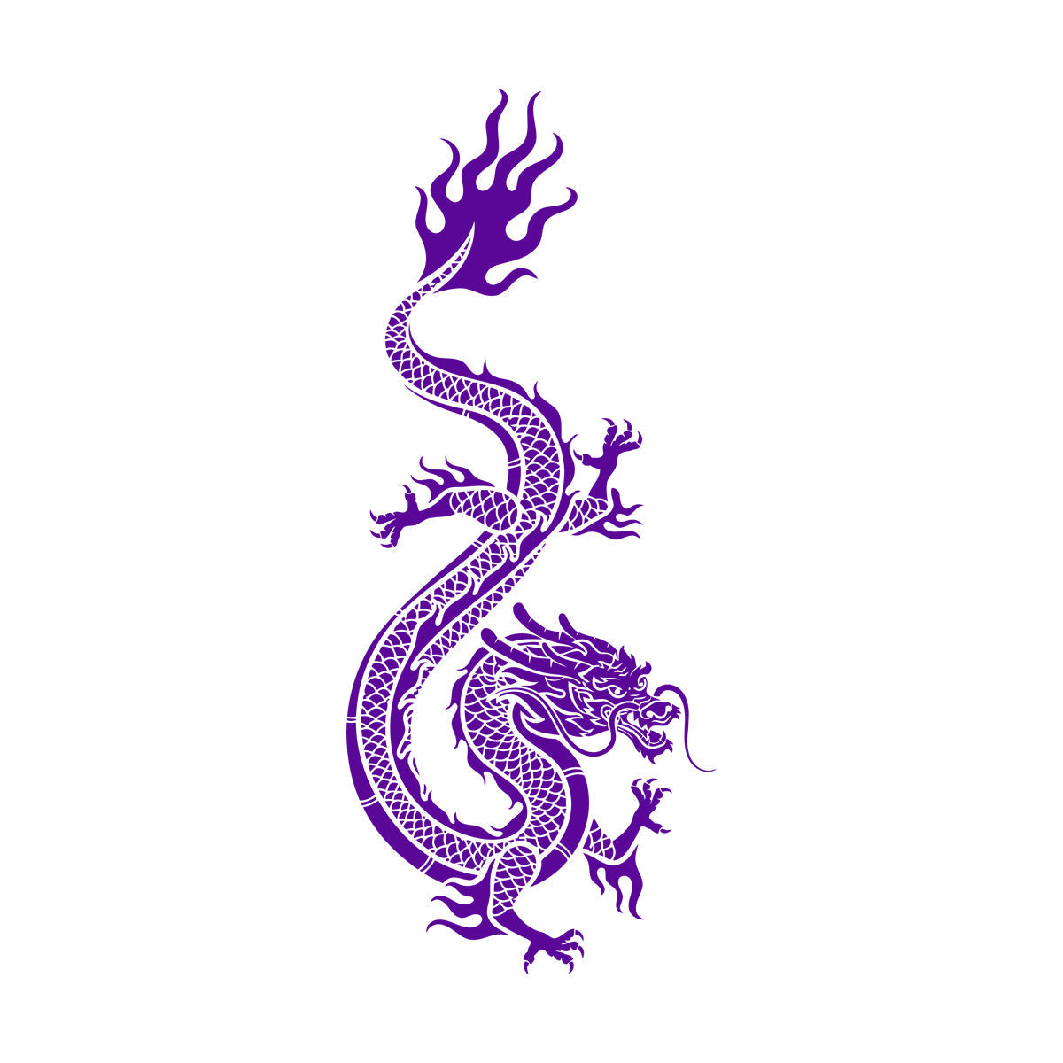Engraving Stickers Oriental Chinese Dragon Mythological Fantasy Beast Do Not Damage The Wall Surface