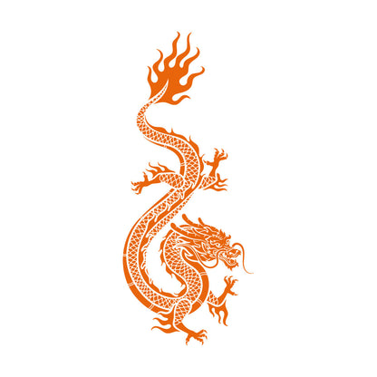 Engraving Stickers Oriental Chinese Dragon Mythological Fantasy Beast Do Not Damage The Wall Surface
