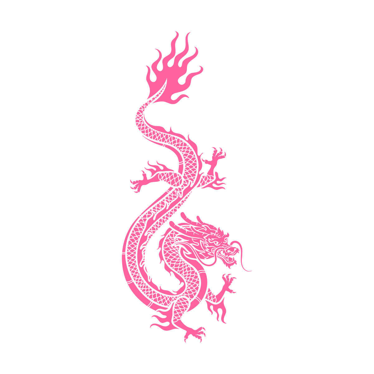 Engraving Stickers Oriental Chinese Dragon Mythological Fantasy Beast Do Not Damage The Wall Surface