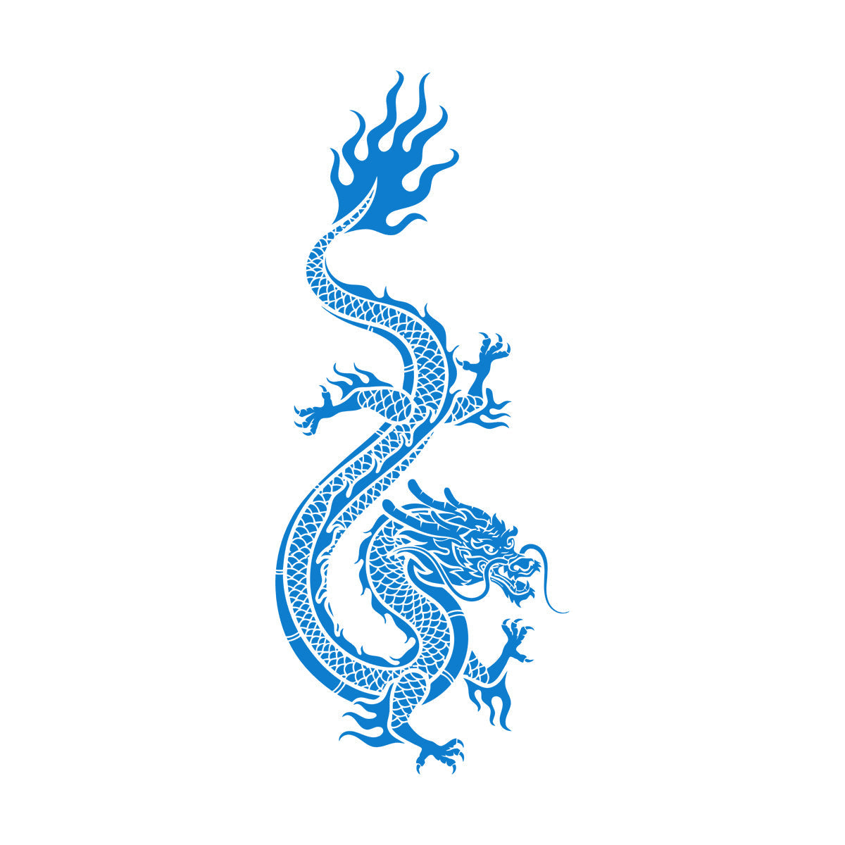 Engraving Stickers Oriental Chinese Dragon Mythological Fantasy Beast Do Not Damage The Wall Surface
