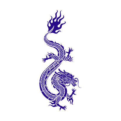 Engraving Stickers Oriental Chinese Dragon Mythological Fantasy Beast Do Not Damage The Wall Surface