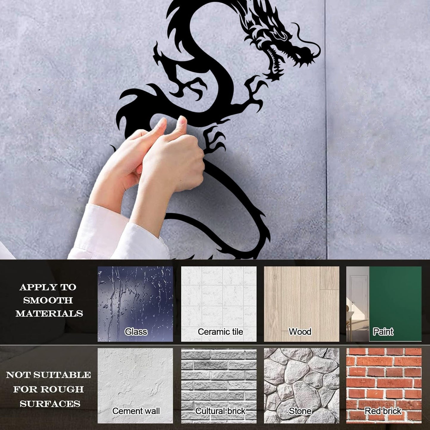 Lettering Decals Oriental Dragon Fantasy Flying Myth Beast Multi Color Selection